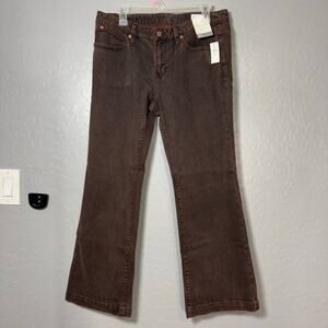 Gap Low Rise Long & Lean Jeans, Dark Brown, 31, 810865